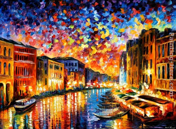 VENICE - GRAND CANAL painting - Leonid Afremov VENICE - GRAND CANAL art painting